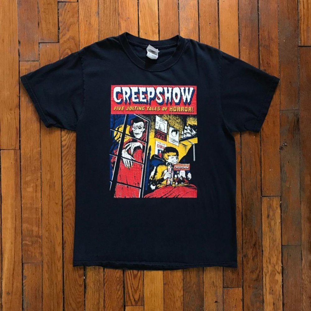 Vintage Y2K Creepshow Stephen King Men Distressed‎  Five Tales of Horror Tshirt